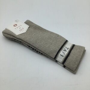 Tavi Grip‎ Kai Crew Socks Shitake Heather Yoga Pilates Barre Size Medium New